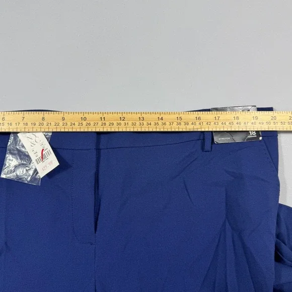 New York & Company Crosby Slim Leg Pants Slacks Blue Stretch 18 Average NWT - Picture 8 of 11